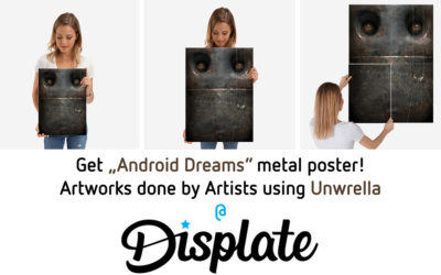 Get metal posters of 3d Art created with Unwrella!